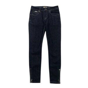 Burberry Brit denim skinny ankle zip jeans dark wash women's size 31